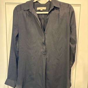 Black long sleeve blouse with collar.size XS.